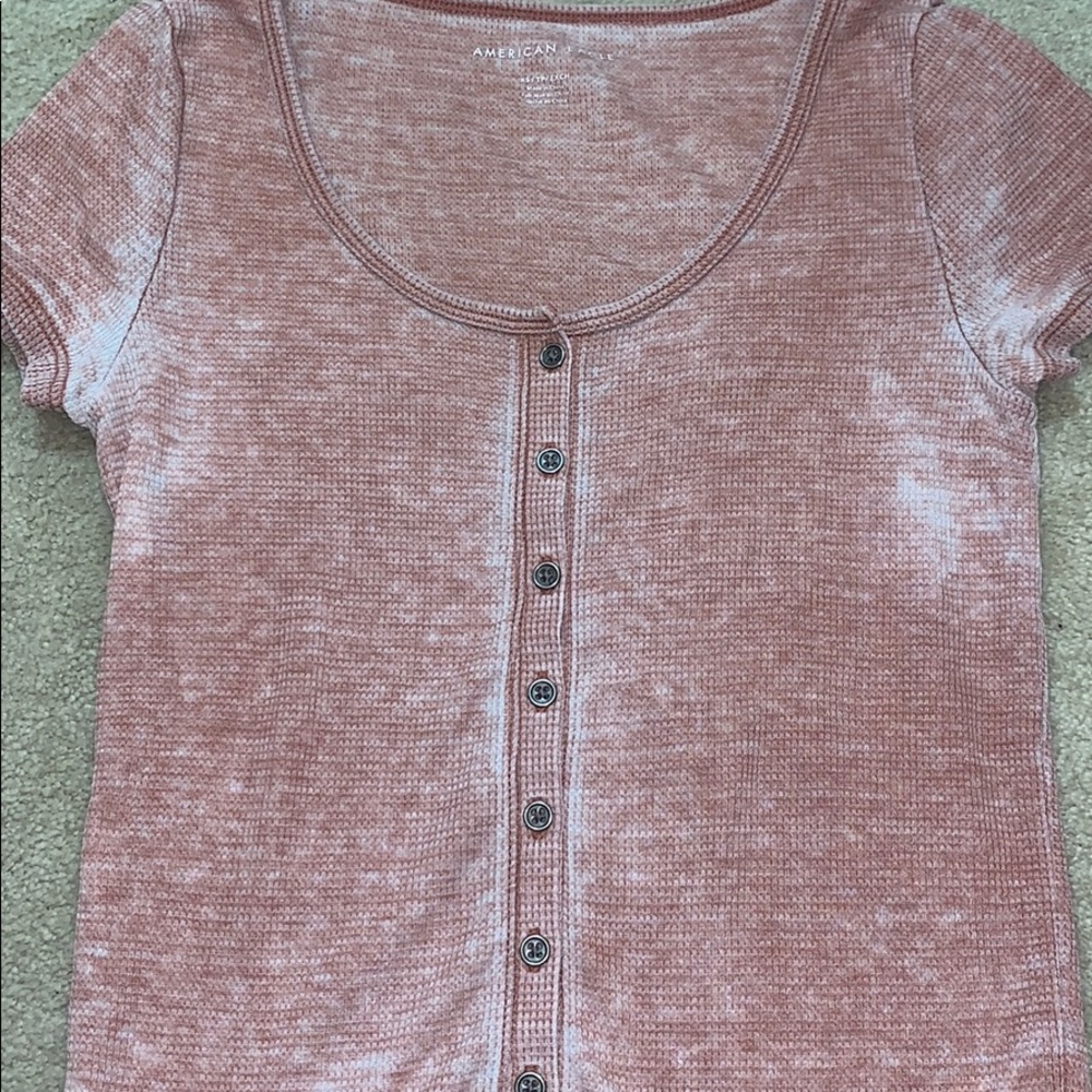 button up crop top (short sleeves)